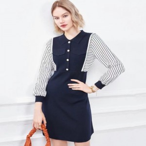 Pequeño otoño pequeño Collar de collar inverso Half cárdigan